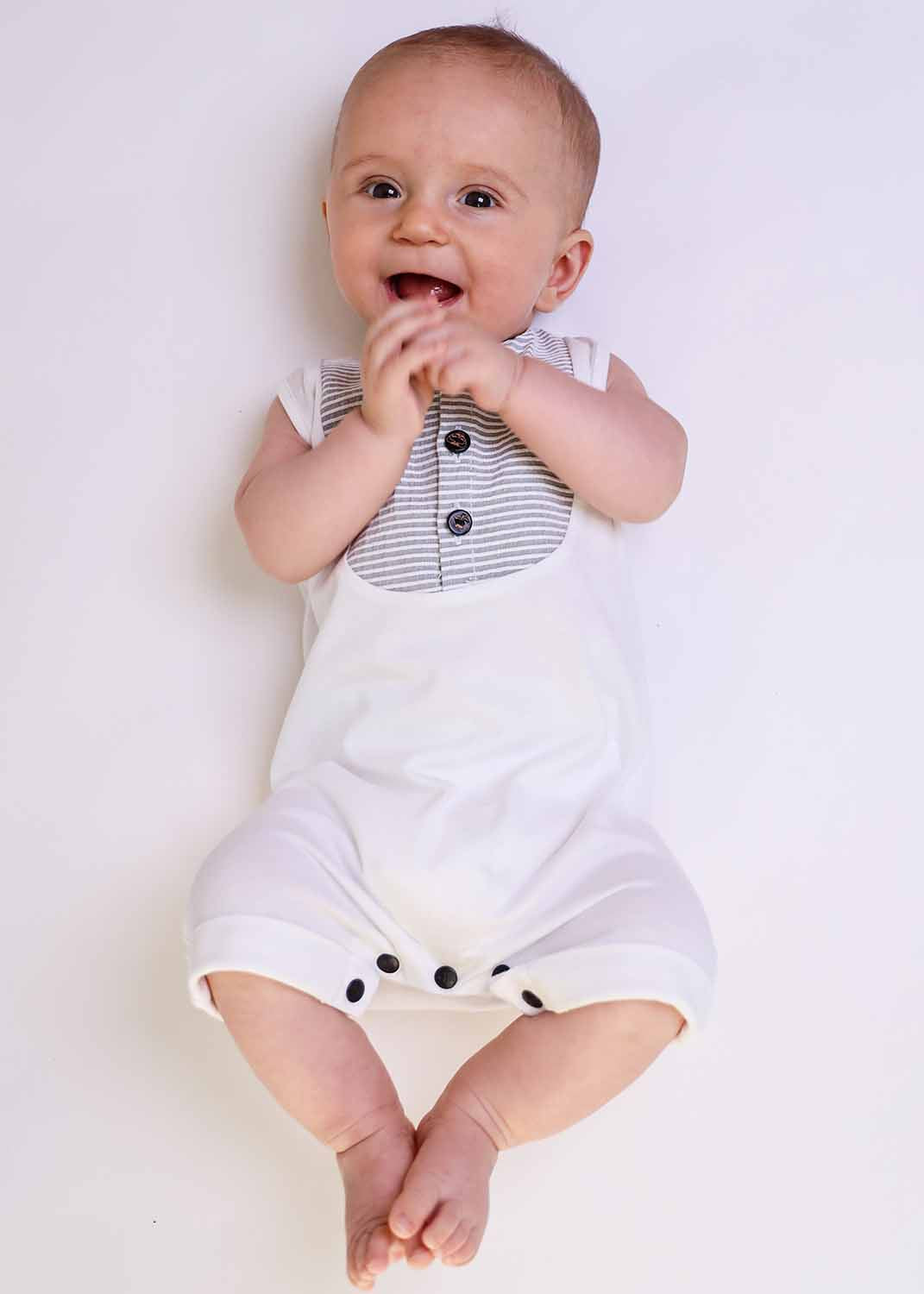 Baby Playsuit in White