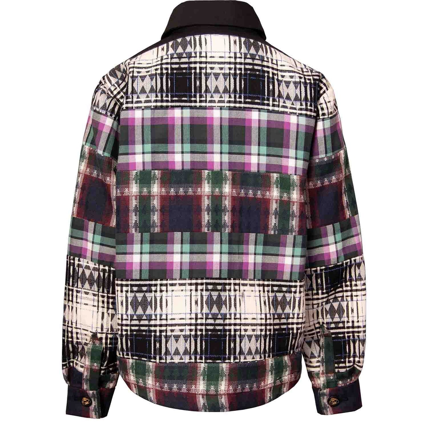 Mixed Tartan Plaid Shirt-2