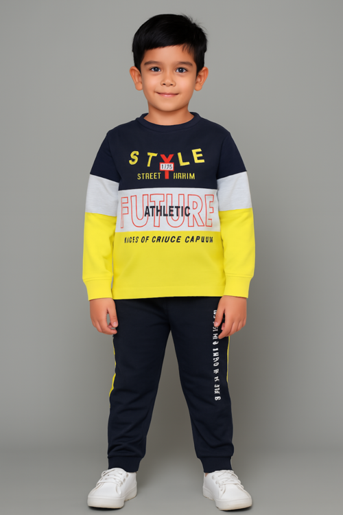 Full sleeve t-shirt and pajama set for boys-Multicolor (Size-18-24)